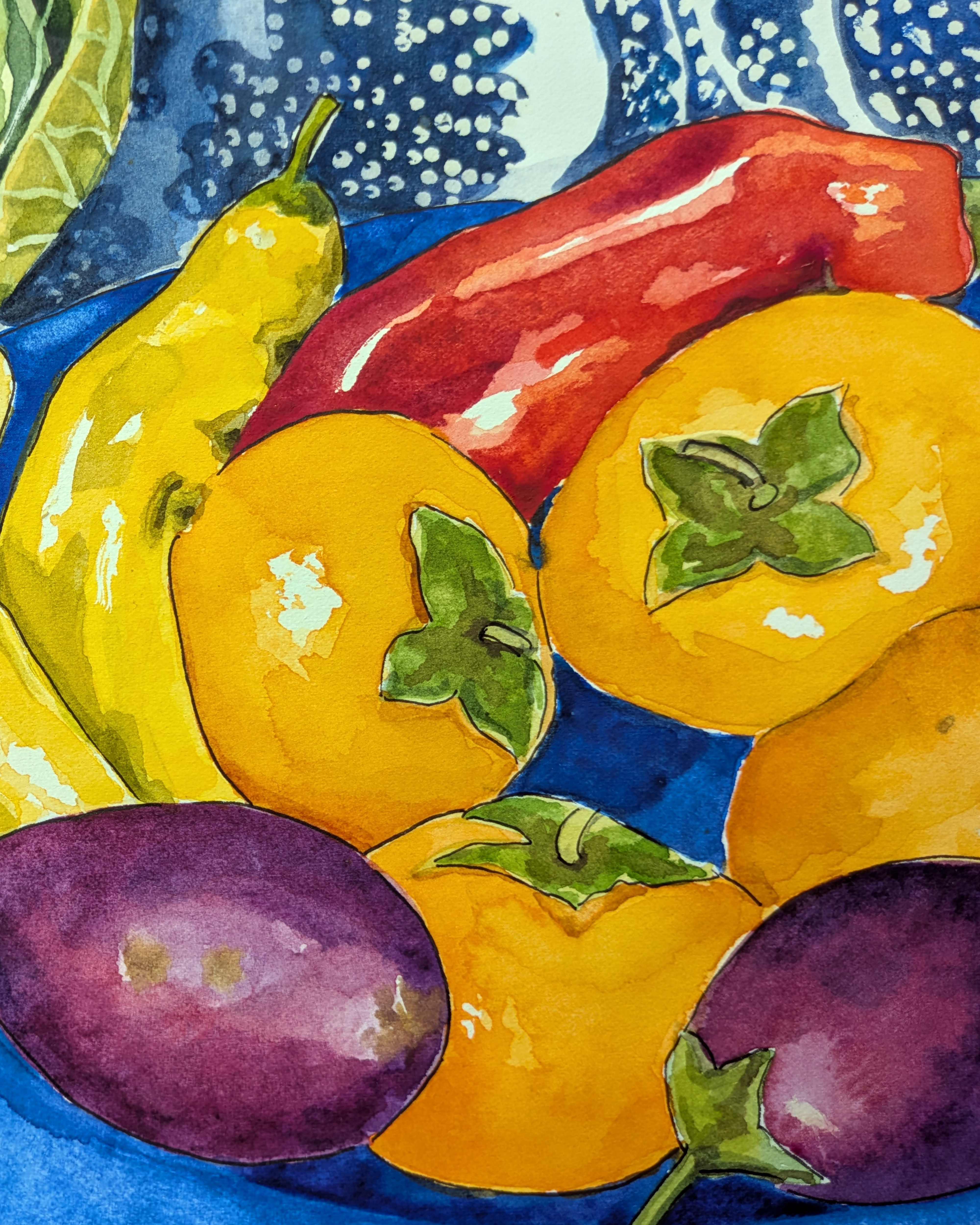 Oxley Market Produce on Batik — view 3